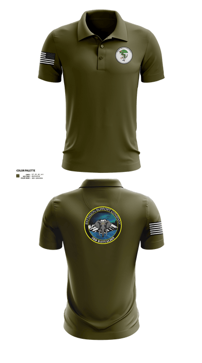 1SFG(A) 3rd BN BSC 68402160 Short Sleeve Performance Polo - 2