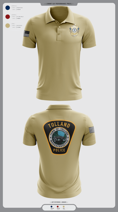 Tolland Police Department 15445764 Short Sleeve Performance Polo - 3