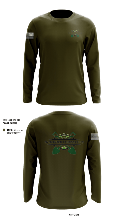 Enchanted landscaping 90750429 Long Sleeve Performance Shirt 33