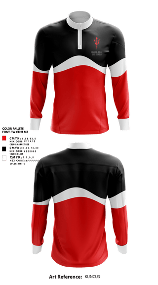 Quarter Zip Jacket, Chapel Hill Red Devils, Track & Field, Teamtime, Team time, sublimation, custom sports apparel, team uniforms, spirit wear, spiritwear, sports uniforms, custom shirts, team store, custom team store, fundraiser sports, apparel fundraiser