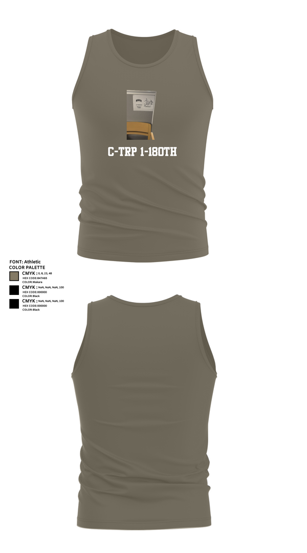 Tank Top, C-Trp 1-180th, , Teamtime, Team time, sublimation, custom sports apparel, team uniforms, spirit wear, spiritwear, sports uniforms, custom shirts, team store, custom team store, fundraiser sports, apparel fundraiser
