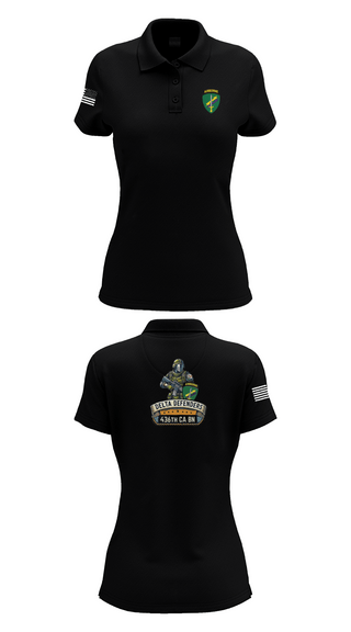 Womens Short Sleeve Performance Polo, D Co 436th CA BN, , Teamtime, Team time, sublimation, custom sports apparel, team uniforms, spirit wear, spiritwear, sports uniforms, custom shirts, team store, custom team store, fundraiser sports, apparel fundraiser