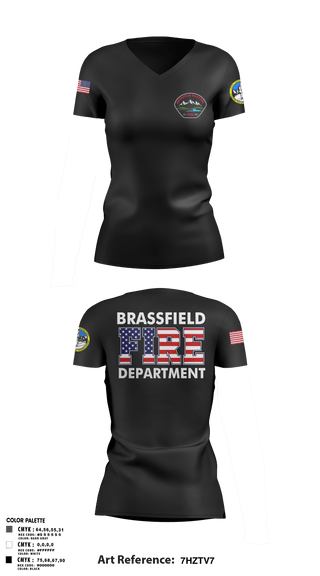 Womens Short Sleeve Vneck Shirt, Marine corps mountain warfare training center fire and emergency services, Fire Department, Teamtime, Team time, sublimation, custom sports apparel, team uniforms, spirit wear, spiritwear, sports uniforms, custom shirts, team store, custom team store, fundraiser sports, apparel fundraiser