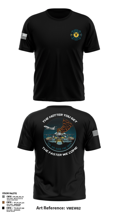 ISA Air base Fire Dept. 19172110 Old School Cotton Feel Shirt - 67