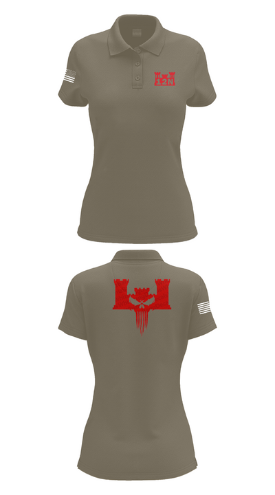 A co 578th BEB 4198260 Women's Short Sleeve Performance Polo  - 71