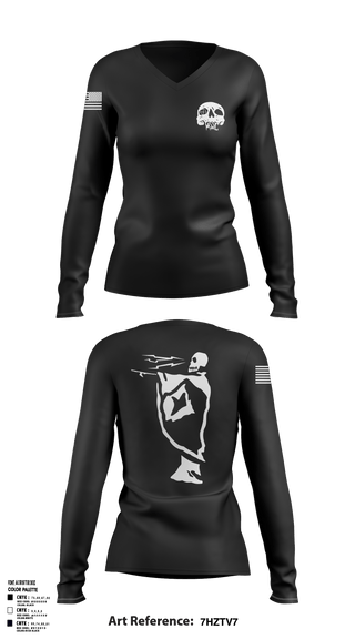 Womens Long Sleeve Vneck Shirt, First battalion first Marines, , Teamtime, Team time, sublimation, custom sports apparel, team uniforms, spirit wear, spiritwear, sports uniforms, custom shirts, team store, custom team store, fundraiser sports, apparel fundraiser