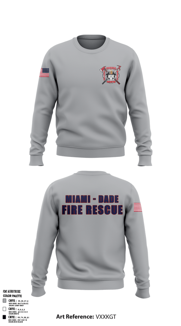 Crew Neck Sweatshirt, Miami Dade Firehouse Shirts, , Teamtime, Team time, sublimation, custom sports apparel, team uniforms, spirit wear, spiritwear, sports uniforms, custom shirts, team store, custom team store, fundraiser sports, apparel fundraiser