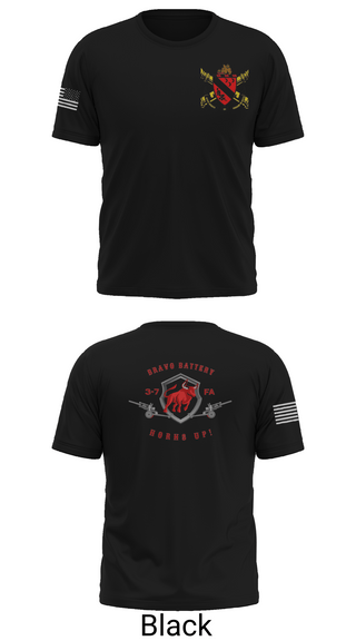 Short Sleeve Performance Shirt, Bravo Battery 3-7 FA, Army, Teamtime, Team time, sublimation, custom sports apparel, team uniforms, spirit wear, spiritwear, sports uniforms, custom shirts, team store, custom team store, fundraiser sports, apparel fundraiser