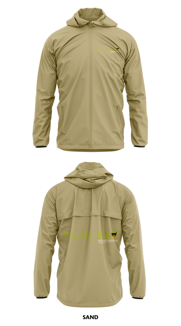 Windbreaker, El Caldero Restaurant Sport Bar, , Teamtime, Team time, sublimation, custom sports apparel, team uniforms, spirit wear, spiritwear, sports uniforms, custom shirts, team store, custom team store, fundraiser sports, apparel fundraiser