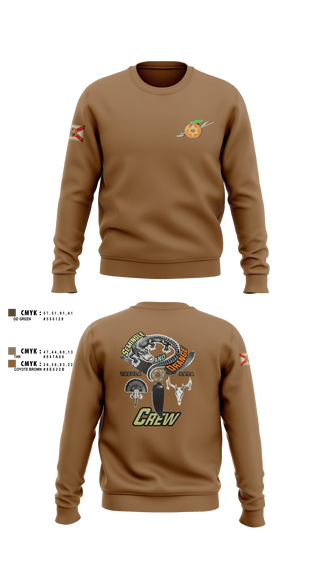 Crew Neck Sweatshirt, Seminole / Orange Crew, , Teamtime, Team time, sublimation, custom sports apparel, team uniforms, spirit wear, spiritwear, sports uniforms, custom shirts, team store, custom team store, fundraiser sports, apparel fundraiser