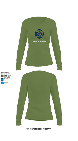 Womens Long Sleeve Vneck Shirt, Dalton Fire Department, , Teamtime, Team time, sublimation, custom sports apparel, team uniforms, spirit wear, spiritwear, sports uniforms, custom shirts, team store, custom team store, fundraiser sports, apparel fundraiser