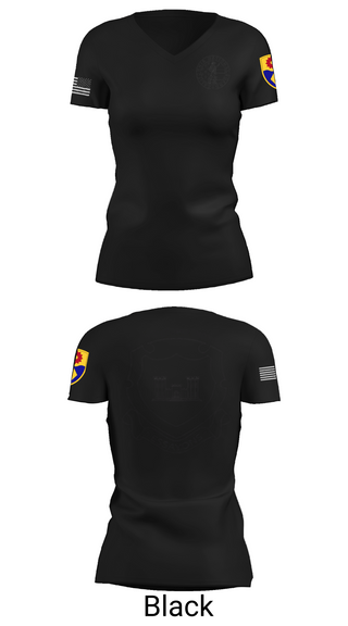 Womens Short Sleeve Vneck Shirt, 132d MRBC, 579th EN BN, 49th MP DIV, , Teamtime, Team time, sublimation, custom sports apparel, team uniforms, spirit wear, spiritwear, sports uniforms, custom shirts, team store, custom team store, fundraiser sports, apparel fundraiser