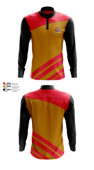 Quarter Zip Jacket, Cesar Chavez Titans Tennis, Tennis, Teamtime, Team time, sublimation, custom sports apparel, team uniforms, spirit wear, spiritwear, sports uniforms, custom shirts, team store, custom team store, fundraiser sports, apparel fundraiser