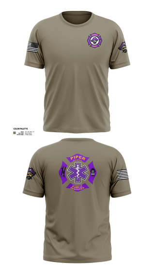 Short Sleeve Performance Shirt, Piper High School Public Services Academy, Fire Department, Teamtime, Team time, sublimation, custom sports apparel, team uniforms, spirit wear, spiritwear, sports uniforms, custom shirts, team store, custom team store, fundraiser sports, apparel fundraiser