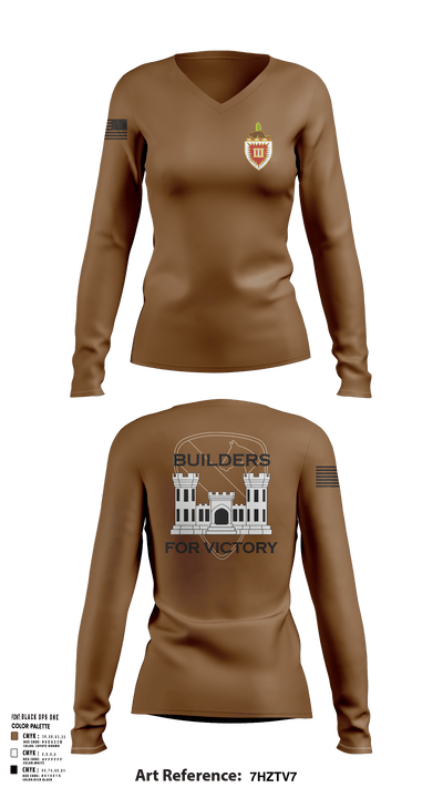 3 EN BN 81320944 Women's Long Sleeve V-neck Shirt - 101