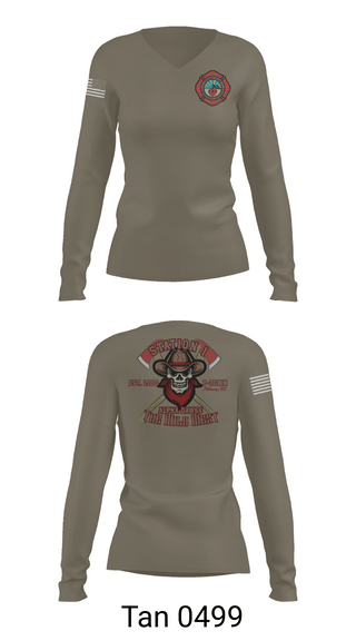 Womens Long Sleeve Vneck Shirt, PVFR, , Teamtime, Team time, sublimation, custom sports apparel, team uniforms, spirit wear, spiritwear, sports uniforms, custom shirts, team store, custom team store, fundraiser sports, apparel fundraiser