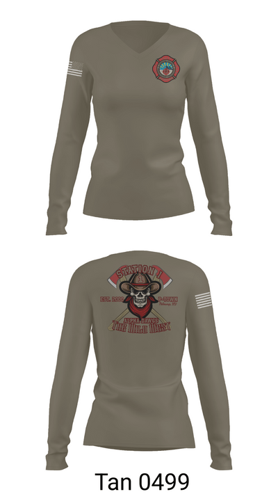 PVFR 80552354 Women's Long Sleeve V-neck Shirt - 77