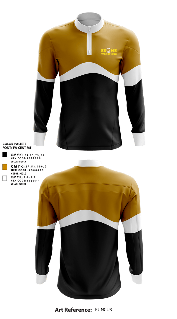 Quarter Zip Jacket, El Sausal Middle School, Spirit Store, Teamtime, Team time, sublimation, custom sports apparel, team uniforms, spirit wear, spiritwear, sports uniforms, custom shirts, team store, custom team store, fundraiser sports, apparel fundraiser