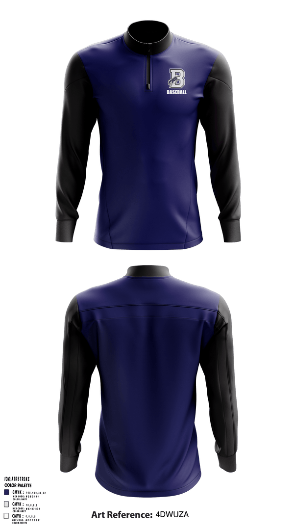 Quarter Zip Jacket, Burrillville High School Broncos Baseball, Baseball, Teamtime, Team time, sublimation, custom sports apparel, team uniforms, spirit wear, spiritwear, sports uniforms, custom shirts, team store, custom team store, fundraiser sports, apparel fundraiser