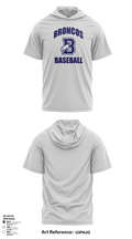 Burrillville High School Broncos Baseball 5359467 Short Sleeve Performance Shirt with hood - 2