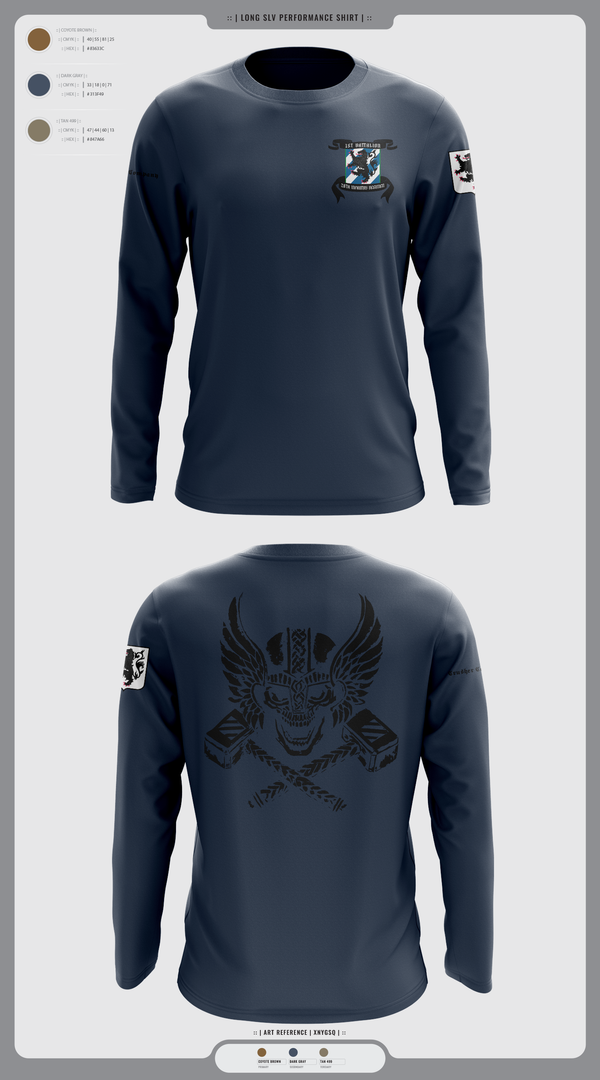 Long Sleeve Performance Shirt, 1-28 Infantry battalion, , Teamtime, Team time, sublimation, custom sports apparel, team uniforms, spirit wear, spiritwear, sports uniforms, custom shirts, team store, custom team store, fundraiser sports, apparel fundraiser