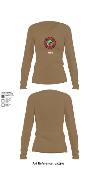 Womens Long Sleeve Vneck Shirt, PVFR, , Teamtime, Team time, sublimation, custom sports apparel, team uniforms, spirit wear, spiritwear, sports uniforms, custom shirts, team store, custom team store, fundraiser sports, apparel fundraiser