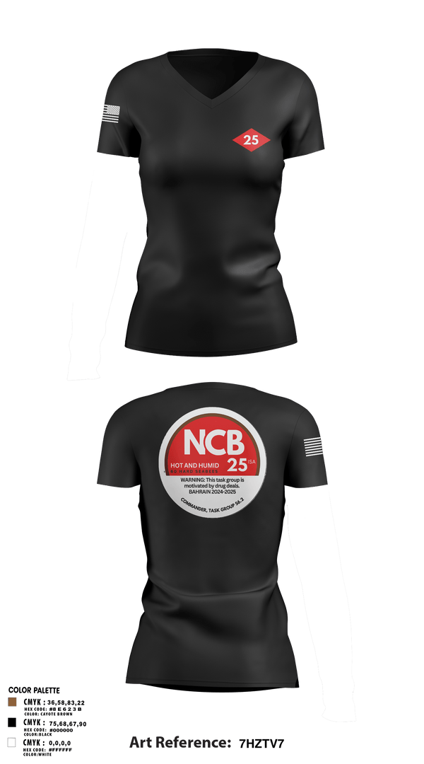 Womens Short Sleeve Vneck Shirt, NMCB 25 CTG 56.2, Navy, Teamtime, Team time, sublimation, custom sports apparel, team uniforms, spirit wear, spiritwear, sports uniforms, custom shirts, team store, custom team store, fundraiser sports, apparel fundraiser