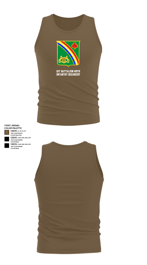 Tank Top, 1st Battalion 69th Infantry Regiment, Army, Teamtime, Team time, sublimation, custom sports apparel, team uniforms, spirit wear, spiritwear, sports uniforms, custom shirts, team store, custom team store, fundraiser sports, apparel fundraiser