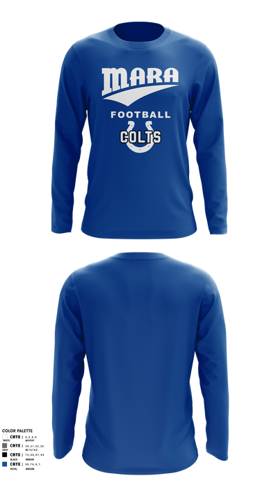 Mara Colts Long Sleeve Performance Polo - 13