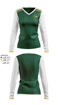 Amherst Steele Comets Girls Tennis 81872098 Women's Long Sleeve V-neck Shirt - 1