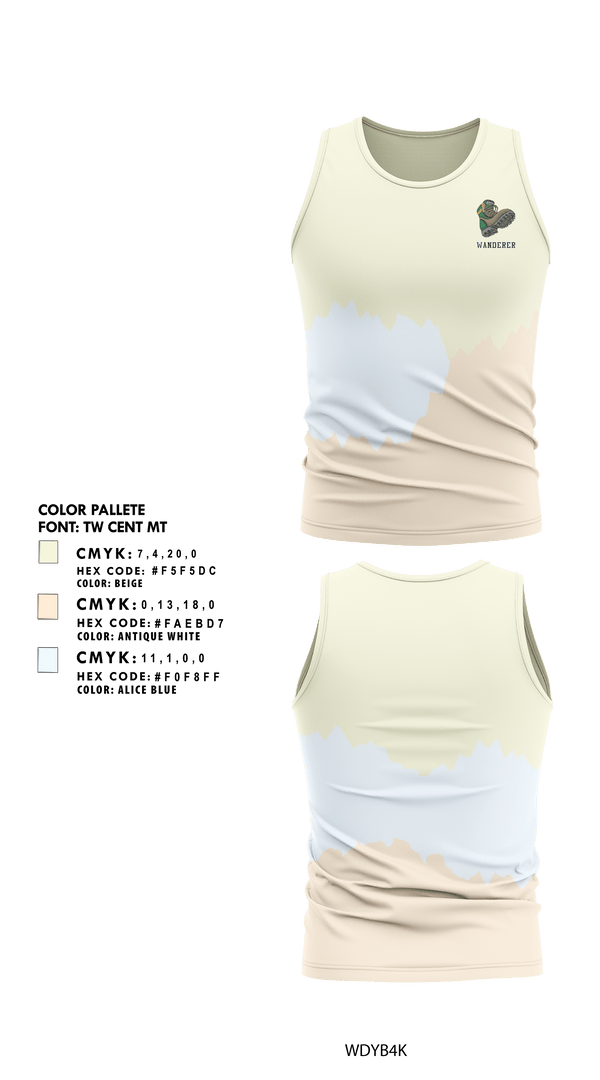 Tank Top, Wanderer, Cross Country, Teamtime, Team time, sublimation, custom sports apparel, team uniforms, spirit wear, spiritwear, sports uniforms, custom shirts, team store, custom team store, fundraiser sports, apparel fundraiser
