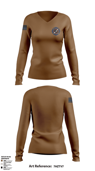 Womens Long Sleeve Vneck Shirt, Middle Inlet dive team, Fire Department, Teamtime, Team time, sublimation, custom sports apparel, team uniforms, spirit wear, spiritwear, sports uniforms, custom shirts, team store, custom team store, fundraiser sports, apparel fundraiser