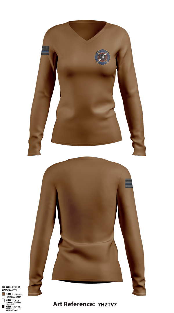 Womens Long Sleeve Vneck Shirt, Middle Inlet dive team, Fire Department, Teamtime, Team time, sublimation, custom sports apparel, team uniforms, spirit wear, spiritwear, sports uniforms, custom shirts, team store, custom team store, fundraiser sports, apparel fundraiser