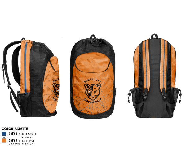 Gear Bag, North Pitt High School Track and Field, Track & Field, Teamtime, Team time, sublimation, custom sports apparel, team uniforms, spirit wear, spiritwear, sports uniforms, custom shirts, team store, custom team store, fundraiser sports, apparel fundraiser