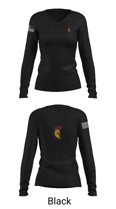Detachment 9 76863911 Women's Long Sleeve V-neck Shirt - 37