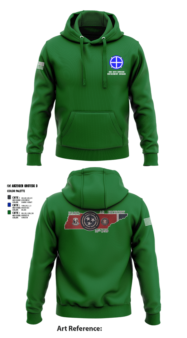 Hoodie, HHC 35th Division Sustainment Brigade, National Guard, Teamtime, Team time, sublimation, custom sports apparel, team uniforms, spirit wear, spiritwear, sports uniforms, custom shirts, team store, custom team store, fundraiser sports, apparel fundraiser