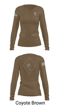 Chosen Co. 1-102D INF 80569563 Women's Long Sleeve V-neck Shirt - 17