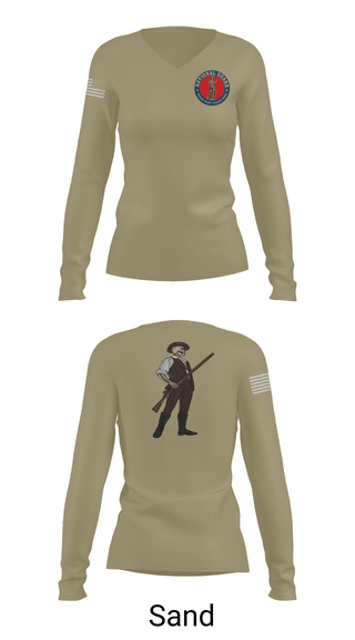 Womens Long Sleeve Vneck Shirt, , National Guard, Teamtime, Team time, sublimation, custom sports apparel, team uniforms, spirit wear, spiritwear, sports uniforms, custom shirts, team store, custom team store, fundraiser sports, apparel fundraiser