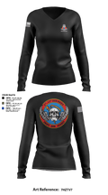 A Co, 2-13th Aviation Regiment 86069312 Women's Long Sleeve V-neck Shirt - 13