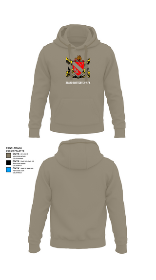 Hoodie, Bravo Battery 3-7 FA, Army, Teamtime, Team time, sublimation, custom sports apparel, team uniforms, spirit wear, spiritwear, sports uniforms, custom shirts, team store, custom team store, fundraiser sports, apparel fundraiser