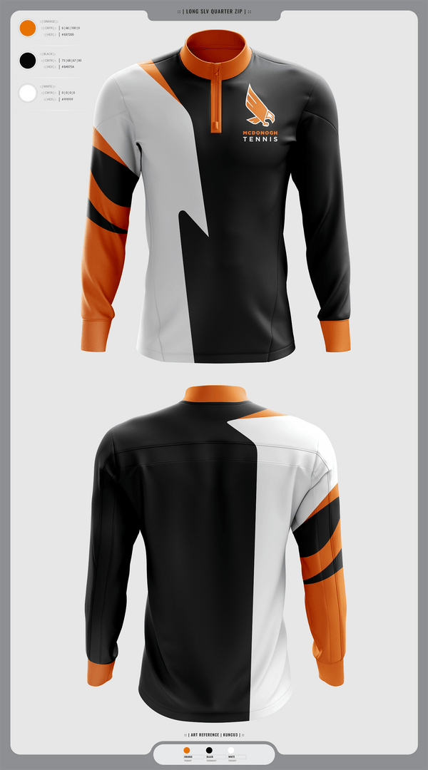 Quarter Zip Jacket, Mcdonogh Boys Tennis, Tennis, Teamtime, Team time, sublimation, custom sports apparel, team uniforms, spirit wear, spiritwear, sports uniforms, custom shirts, team store, custom team store, fundraiser sports, apparel fundraiser