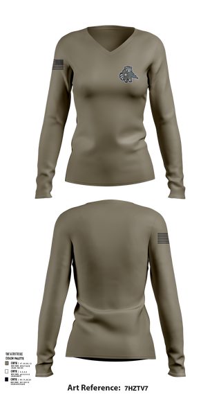 Womens Long Sleeve Vneck Shirt, 441st Engineer Company, Army, Teamtime, Team time, sublimation, custom sports apparel, team uniforms, spirit wear, spiritwear, sports uniforms, custom shirts, team store, custom team store, fundraiser sports, apparel fundraiser