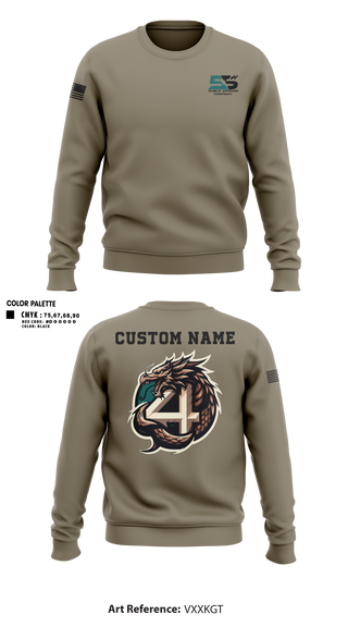 Crew Neck Sweatshirt, 55th COMCAM 4th PLT, , Teamtime, Team time, sublimation, custom sports apparel, team uniforms, spirit wear, spiritwear, sports uniforms, custom shirts, team store, custom team store, fundraiser sports, apparel fundraiser