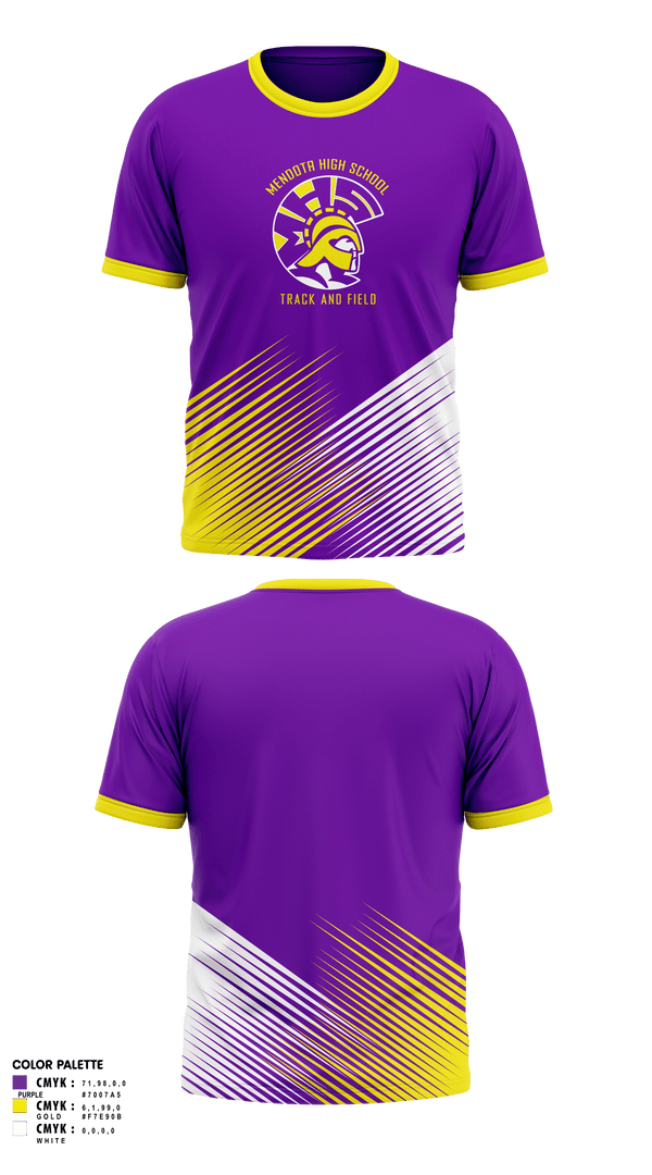 Short Sleeve Performance Shirt, Mendota High School Track and Field, Track & Field, Teamtime, Team time, sublimation, custom sports apparel, team uniforms, spirit wear, spiritwear, sports uniforms, custom shirts, team store, custom team store, fundraiser sports, apparel fundraiser