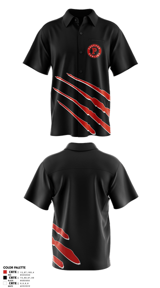 Short Sleeve Bowling Jersey, Proctor Raiders, Bowling, Teamtime, Team time, sublimation, custom sports apparel, team uniforms, spirit wear, spiritwear, sports uniforms, custom shirts, team store, custom team store, fundraiser sports, apparel fundraiser