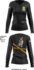 Defense Criminal Investigative Service Transnational Operations Field Office Alexandria VA 22707351 Women's Long Sleeve V-neck Shirt - 2