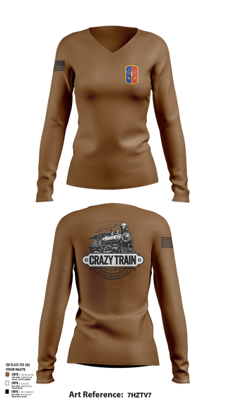 Womens Long Sleeve Vneck Shirt, 2-174 ADA, Army, Teamtime, Team time, sublimation, custom sports apparel, team uniforms, spirit wear, spiritwear, sports uniforms, custom shirts, team store, custom team store, fundraiser sports, apparel fundraiser