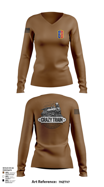 2-174 ADA 22453526 Women's Long Sleeve V-neck Shirt - 101