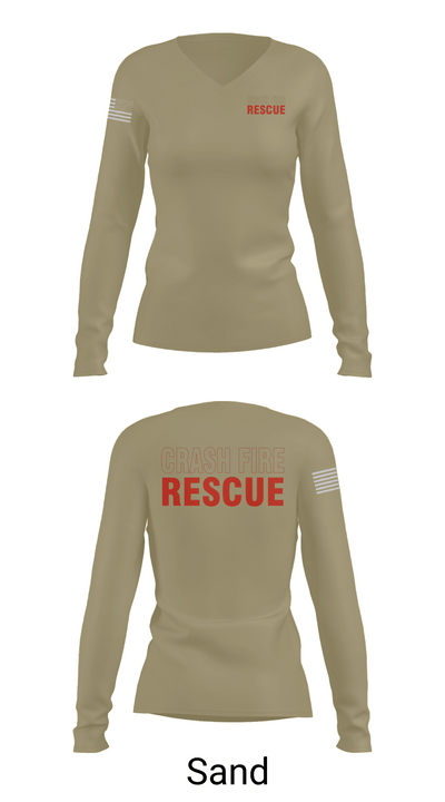 ISA Air base Fire Dept. 19172110 Women's Long Sleeve V-neck Shirt - 97