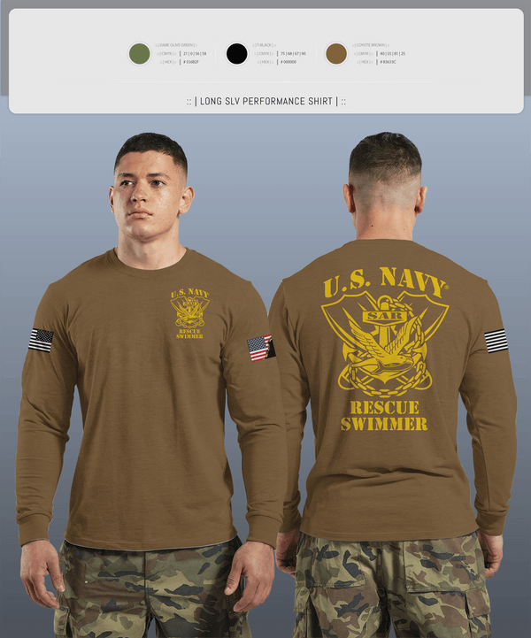 Long Sleeve Performance Shirt, Aircrew Rescue Swimmer, , Teamtime, Team time, sublimation, custom sports apparel, team uniforms, spirit wear, spiritwear, sports uniforms, custom shirts, team store, custom team store, fundraiser sports, apparel fundraiser